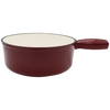 Kép 1/3 - Sajtfondü edény, öntött vas, piros-fehér színű