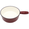 Kép 2/3 - Sajtfondü edény - öntött vas - piros-fehér színű - felülről