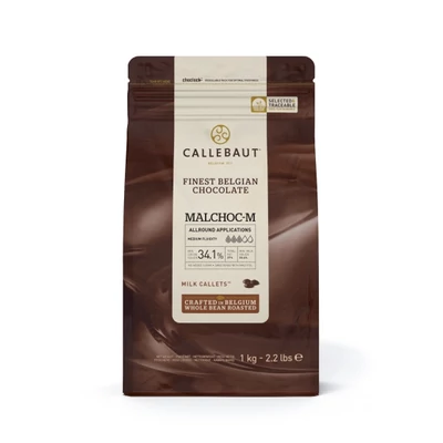 Callebaut belga tejcsokoládé pasztilla édesítőszerrel, 1kg