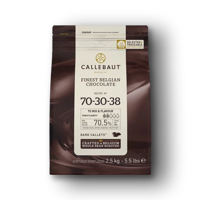 Callebaut belga étcsokoládé (70-30-38) pasztilla, 2500g