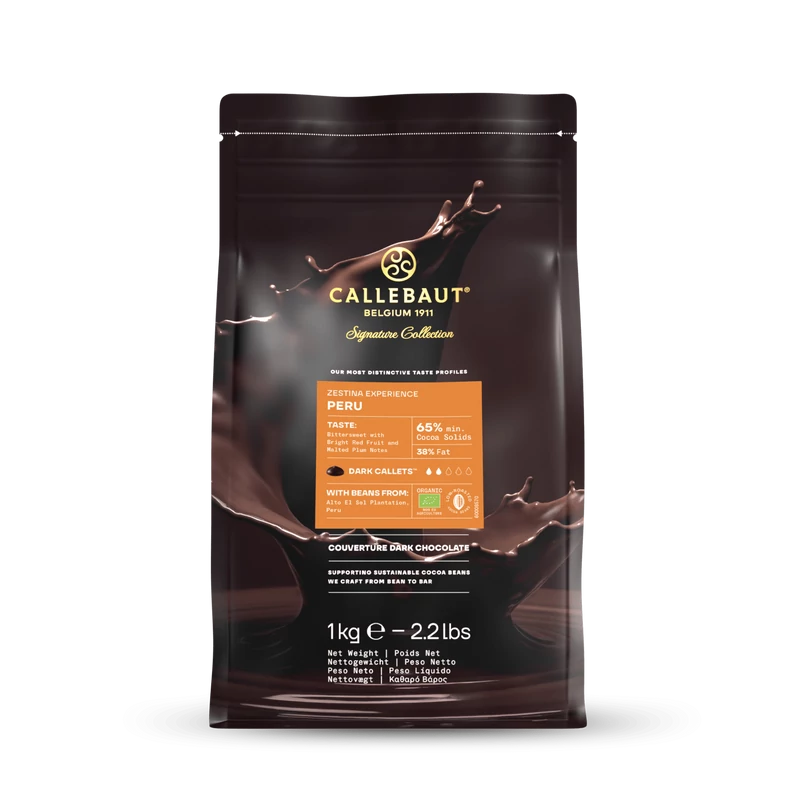 Callebaut Peru étcsokoládé pasztilla, 1kg