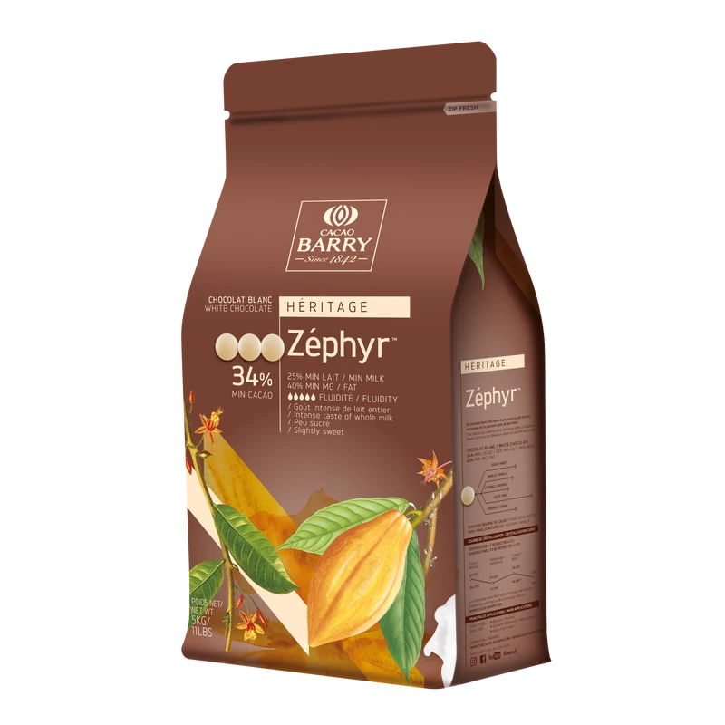 Cacao Barry Zéphyr fehércsokoládé pasztilla, 1kg