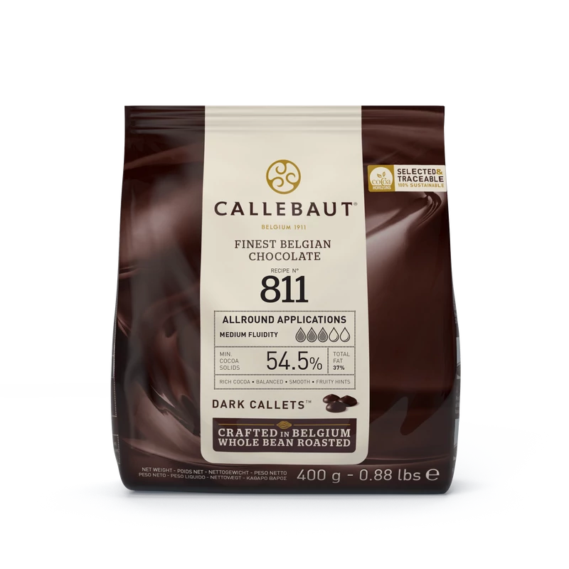 Callebaut belga étcsokoládé pasztilla, 400g