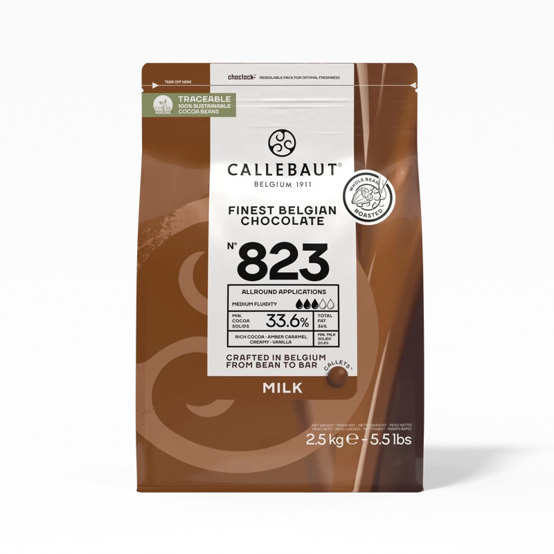 Callebaut belga tejcsokoládé pasztilla, 2.5kg